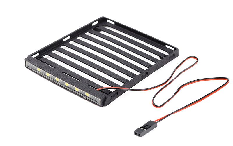 Galerie de toit plat RC4WD avec barre lumineuse LED pour Axial SCX24 JT Gladiator