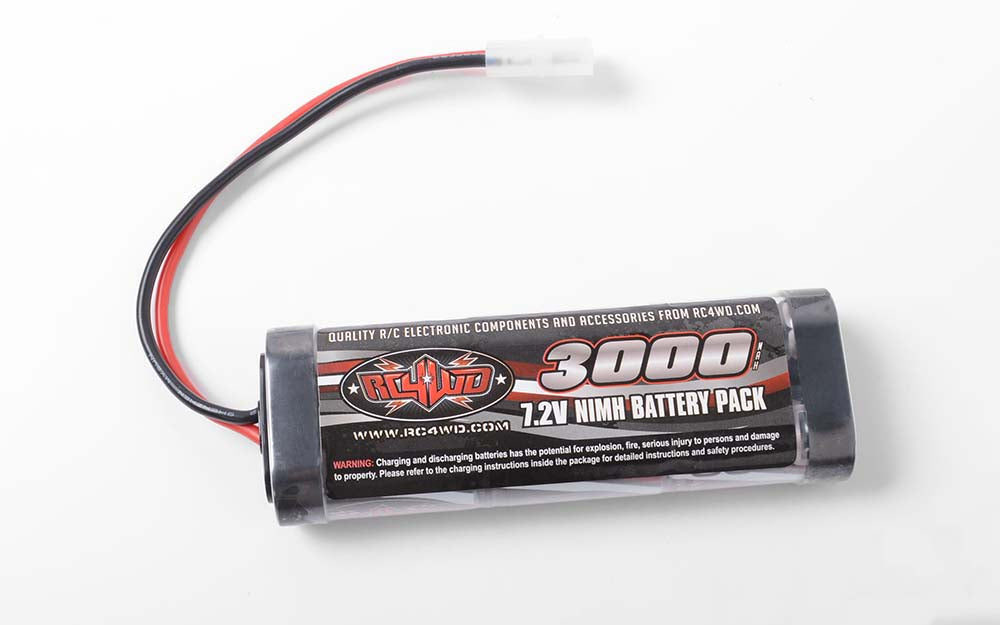 Batterie RC4WD 3000mAh 7.2V NIMH, prise Tamiya 132x46.7x23.1mm