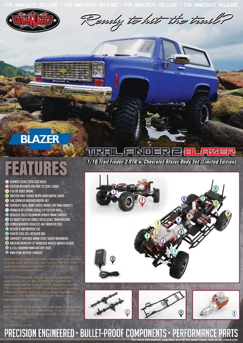 RC4WD Trail Finder 2 RTR avec ensemble de carrosserie Chevrolet Blazer (édition limitée)