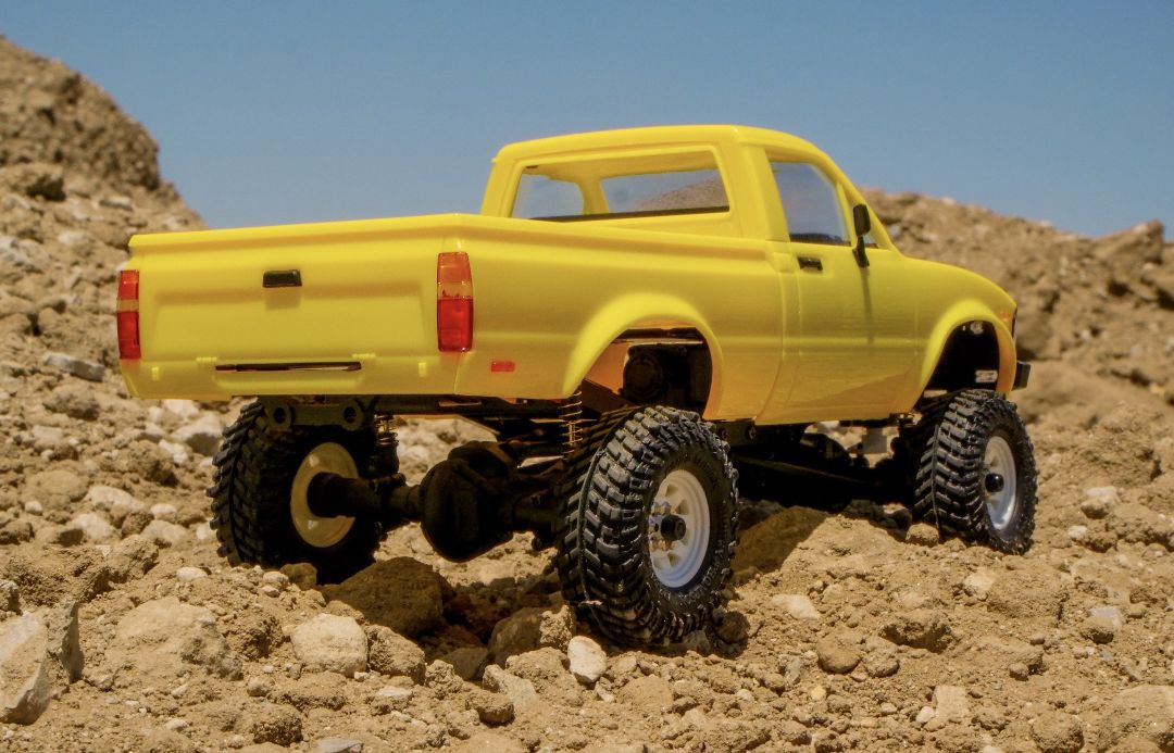 RC4WD 1/24 Trail Finder 2 RTR avec ensemble de carrosserie rigide Mojave II (jaune)