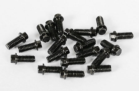 Boulons hexagonaux à échelle miniature RC4WD (M2,5 x 6 mm) (noir) (20)