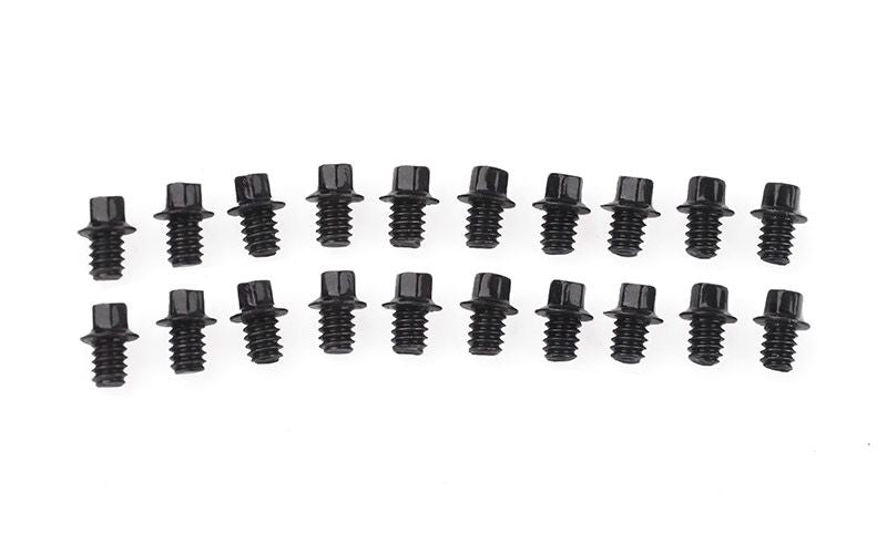 Boulons hexagonaux à échelle miniature RC4WD (M1,6 x 2 mm) (noir) (20)