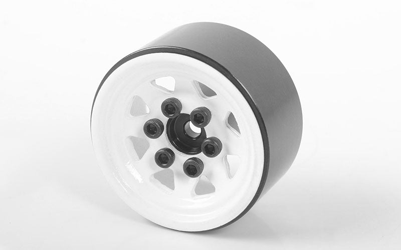 Roues Beadlock RC4WD 1,0" en acier estampé (blanc) (4)