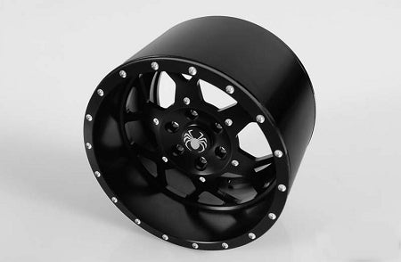 Roues universelles Beadlock RC4WD 3,8" Huntsman Spider série 40 (noires) (2)