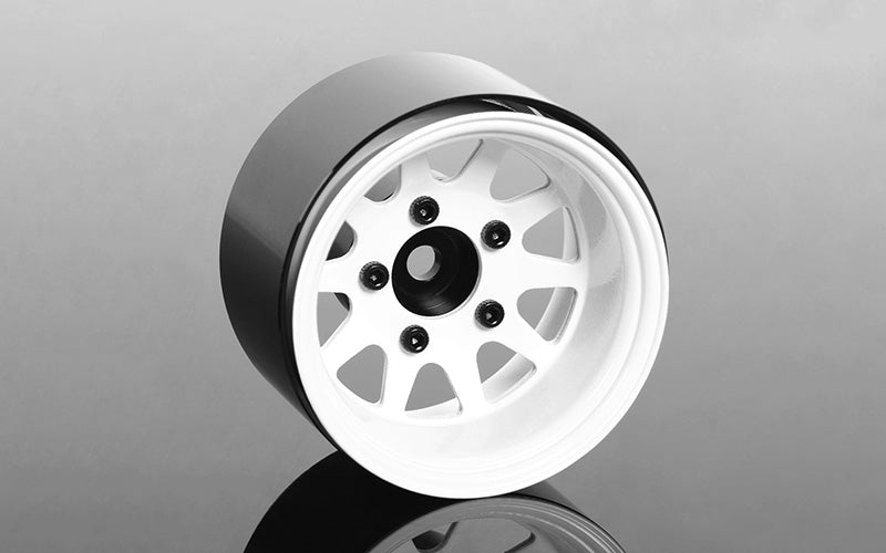 RC4WD Roues Beadlock en acier estampé pour chariot à vaisselle profonde de 1,55 po (blanc) (4)