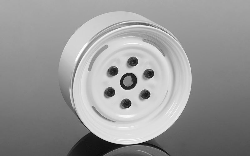 RC4WD Roues Beadlock en acier estampé Yota vintage de 1,55 po à 6 pattes (blanc) (4)