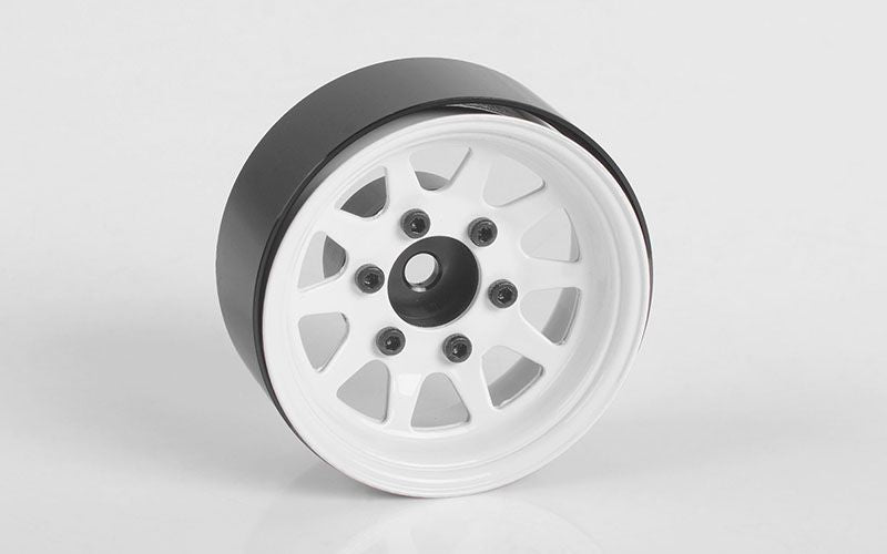 Roues Beadlock en acier estampé RC4WD 1,55" OEM à 6 pattes (blanc) (4)