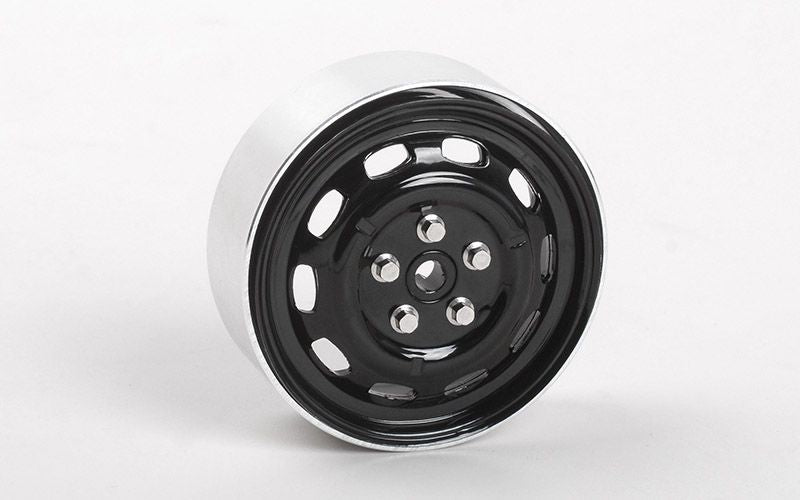 Roues RC4WD 1,7" en acier estampé à 10 trous ovales (noires) (4)