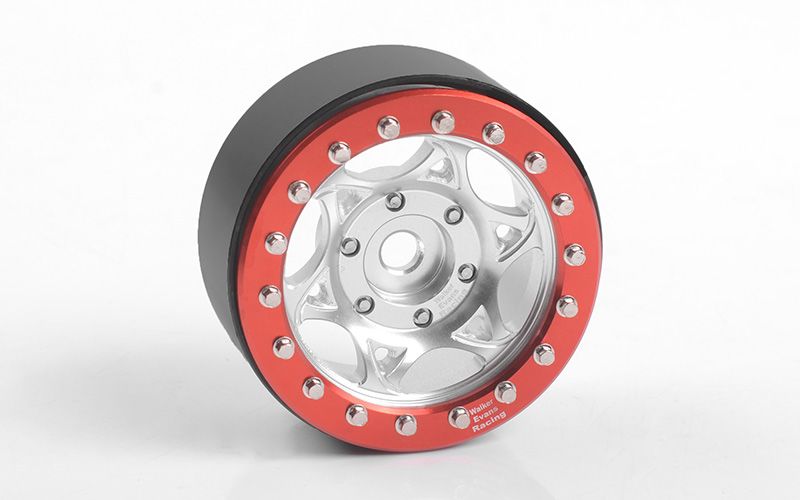 Roues RC4WD 1,7" Walker Evans 501 Legend Beadlock (argent/rouge) (4)