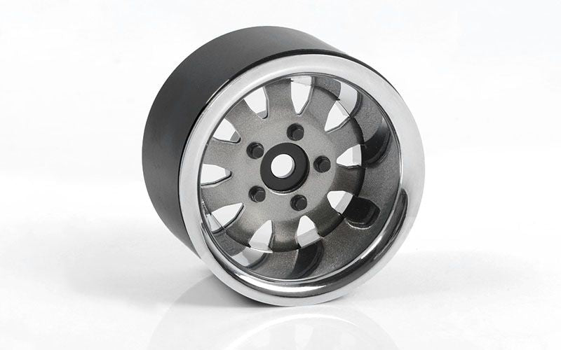 RC4WD 1.9" 5 Lug Steel Wheels With Beauty Ring (Silver) (4)