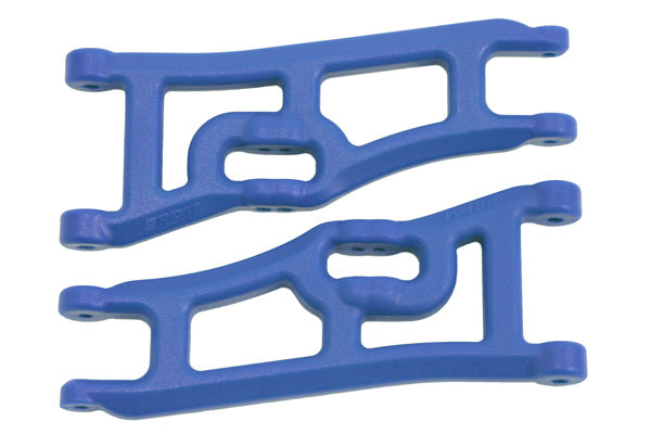 Bras triangulaires avant larges, bleus ; Traxxas Rustler Stampede