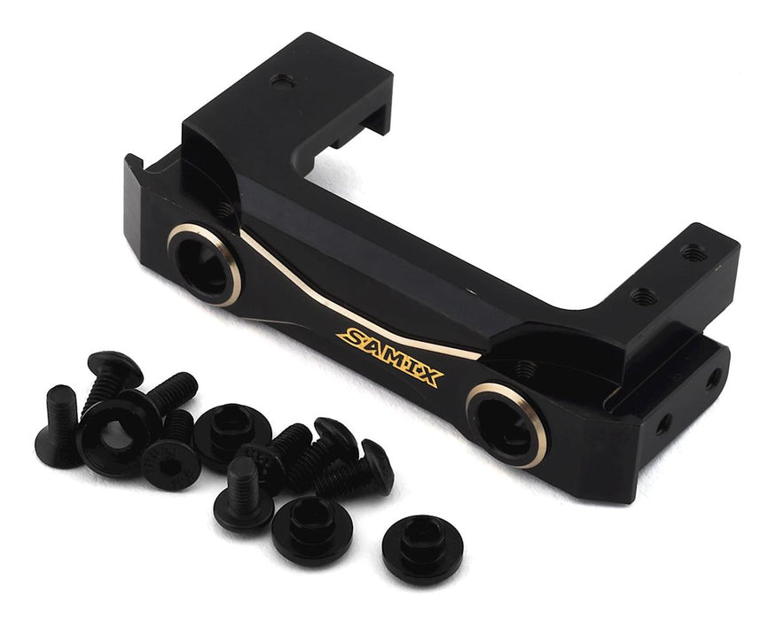 Samix Enduro Brass Short Front Bumper Mount w/Adjustable Servo Mount (Black)