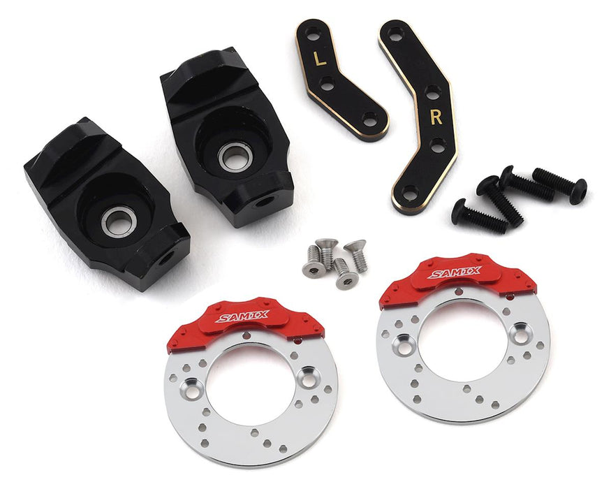 Samix Enduro Brass Heavy Steering Knuckle Set w/Brake Rotor & Caliper