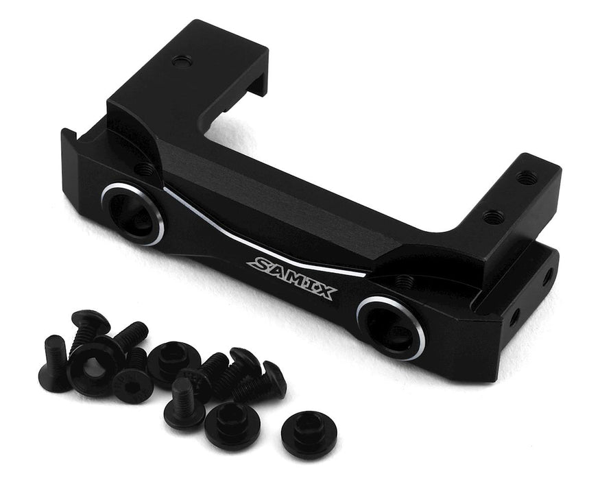 Samix Enduro Aluminum Short Front Bumper Mount w/Adjustable Servo Mount (Black)