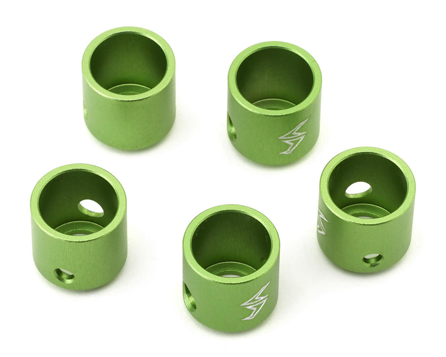 Cuvettes d'arbre de transmission en aluminium Samix SCX10-PRO (vert) (5)