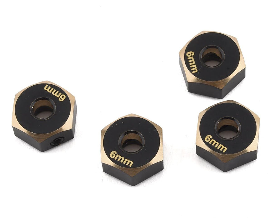 Samix SCX10 II Adaptateur hexagonal 12 mm en laiton (4) (6 mm)