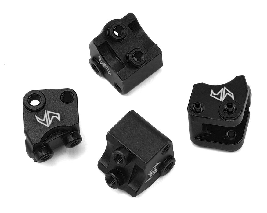 Samix SCX10 II Support d'amortisseur inférieur/lien de suspension en aluminium (noir) (4)