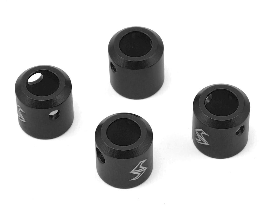 Coupe d'arbre de transmission en aluminium Samix SCX10 II (noir) (4) (Kit de transmission)