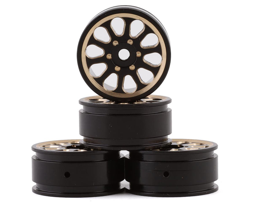 Samix SCX24 Brass 1.0" Wheel Set (Black) (4) (20.75g)