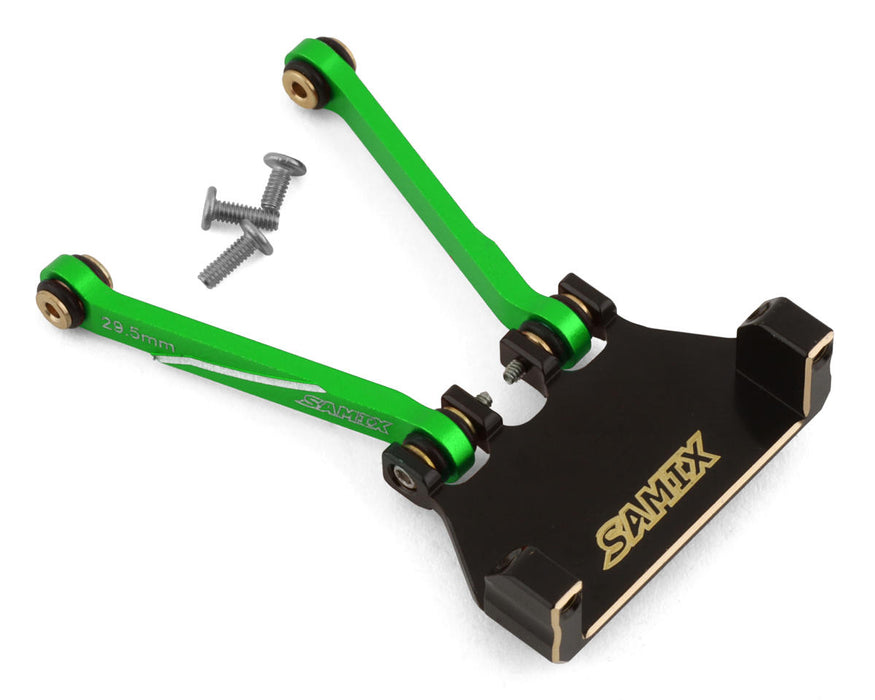 Samix SCX24 Brass Servo Mount & Aluminum 4-Link w/29.5mm Links (Green)