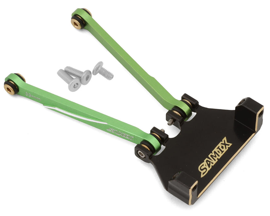 Samix SCX24 Support servo en laiton à 4 maillons en aluminium avec maillons en aluminium de 39 mm (vert)