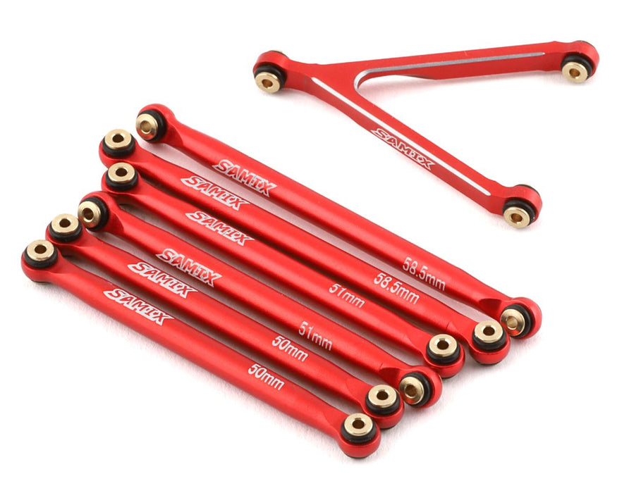 Jeu de maillons en aluminium Samix SCX24 (7) (133,7 mm) (rouge)