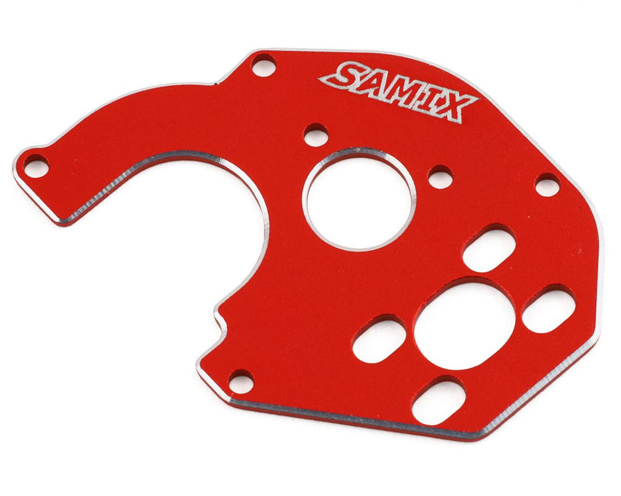 Plaque moteur Samix SCX24 en aluminium 050 (rouge)