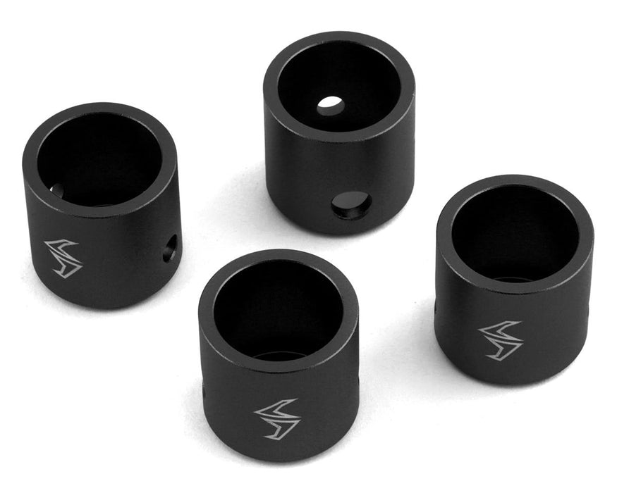 Cuvettes d'arbre de transmission en aluminium Samix SCX-6 (noires) (4)