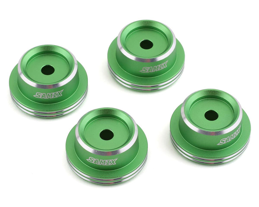 Samix SCX-6 Aluminum Shock Spring Cup (Green) (4)