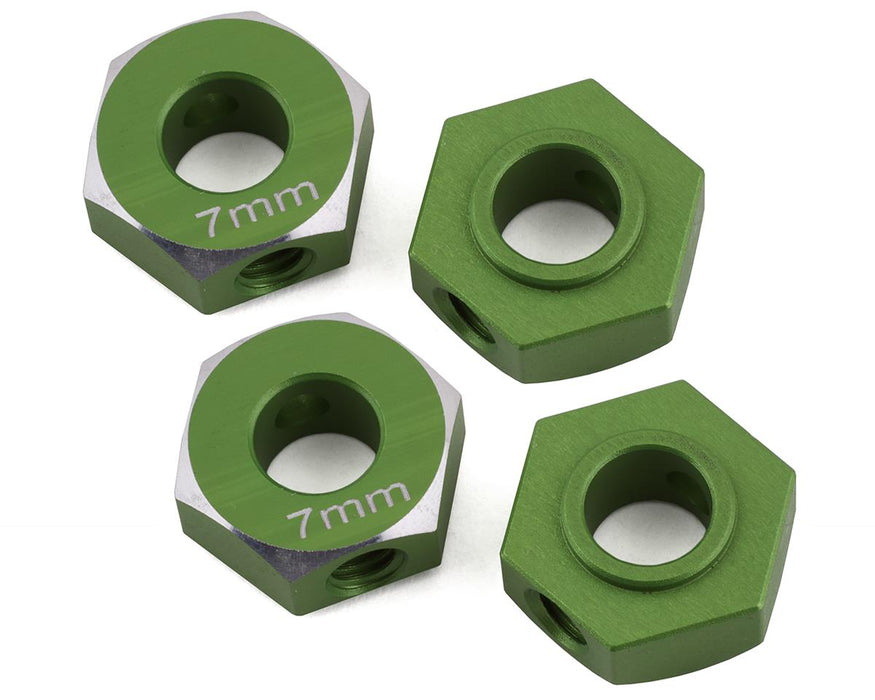 Adaptateur hexagonal en aluminium Samix SCX-6 (vert) (4) (7 mm)