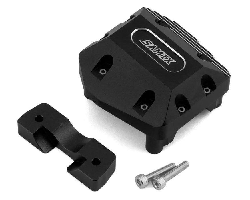 Couvercle de différentiel en aluminium Samix SCX-6 avec poids de réglage (noir)