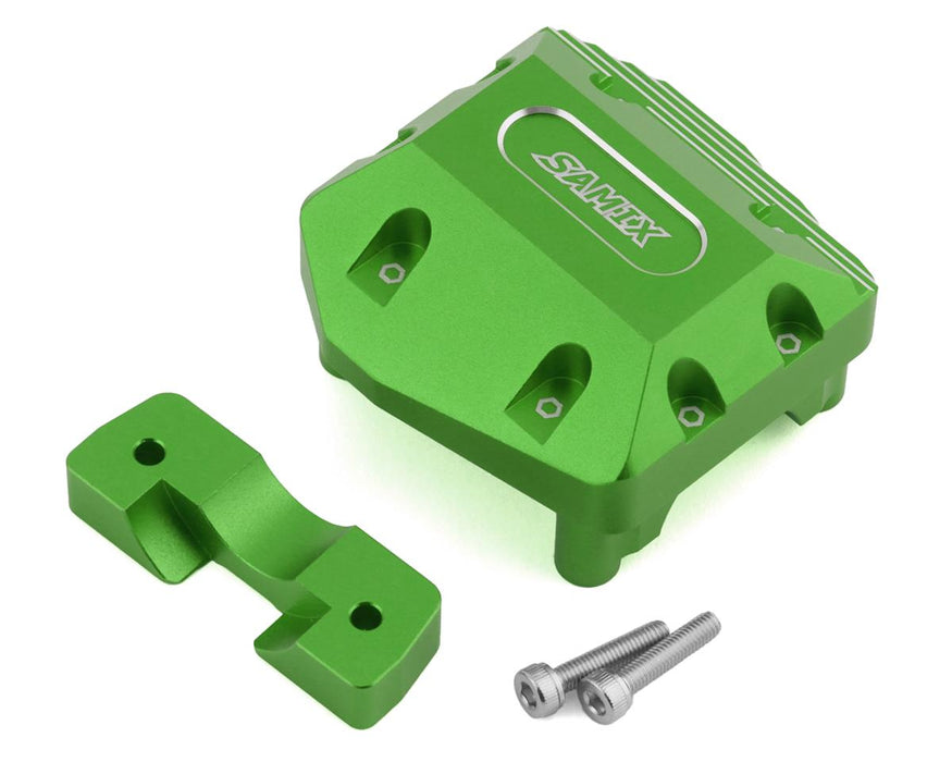 Couvercle de différentiel en aluminium Samix SCX-6 avec poids de réglage (vert)