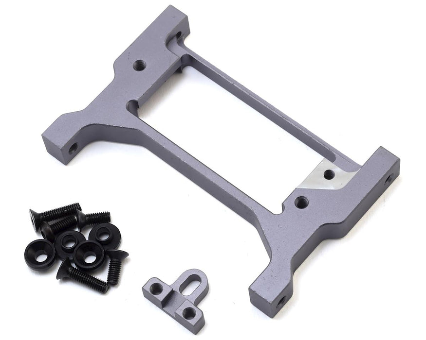 Samix Traxxas TRX-4 Support transversal avant réglable en aluminium/support servo (gris)