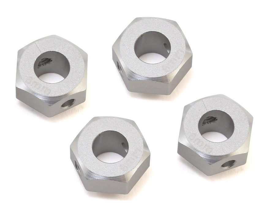 Adaptateur hexagonal Samix TRX-4 en aluminium 12 mm (argent) (4) (6 mm)