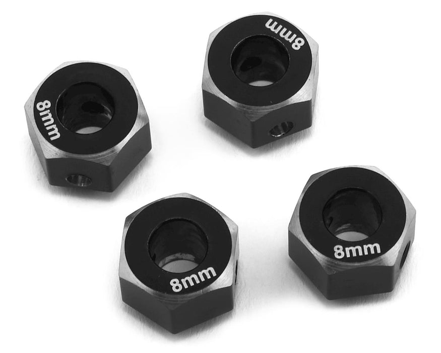 Adaptateur hexagonal Samix TRX-4 en aluminium 12 mm (noir) (4) (8 mm)