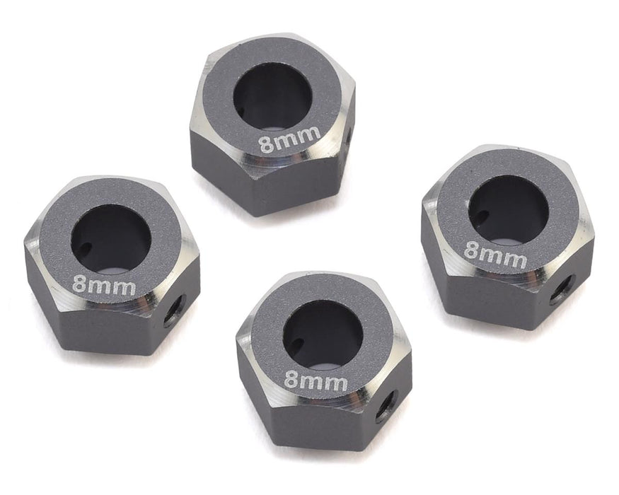 Adaptateur hexagonal Samix TRX-4 en aluminium 12 mm (gris) (4) (8 mm)