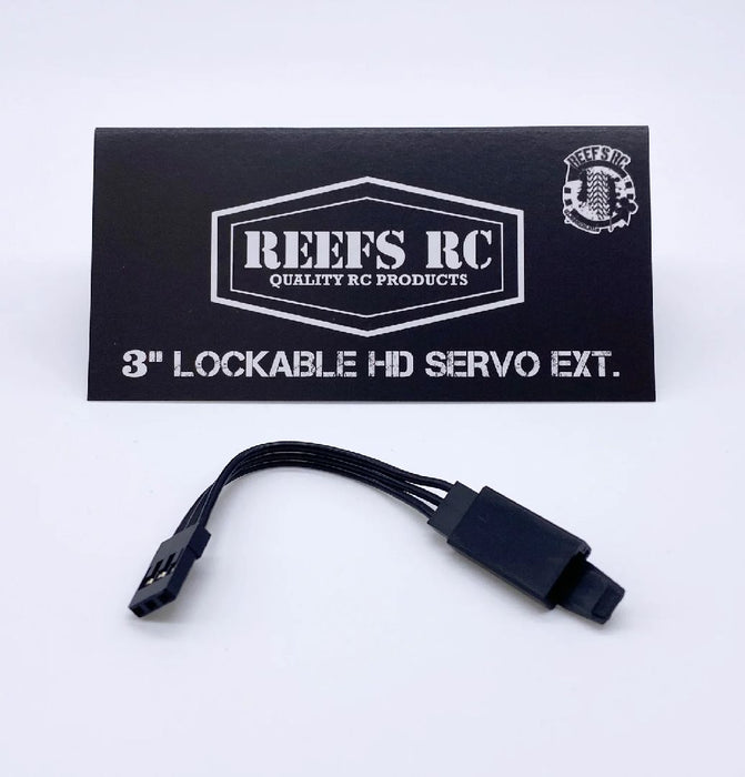 Reefs 3" Lockable HD Servo Extension - Male to Female, 22AWG