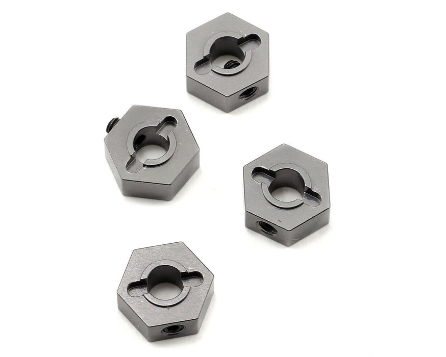 ST Racing Concepts Adaptateurs hexagonaux en aluminium 12 mm (Gun Metal) (4) (Slash 4x4)