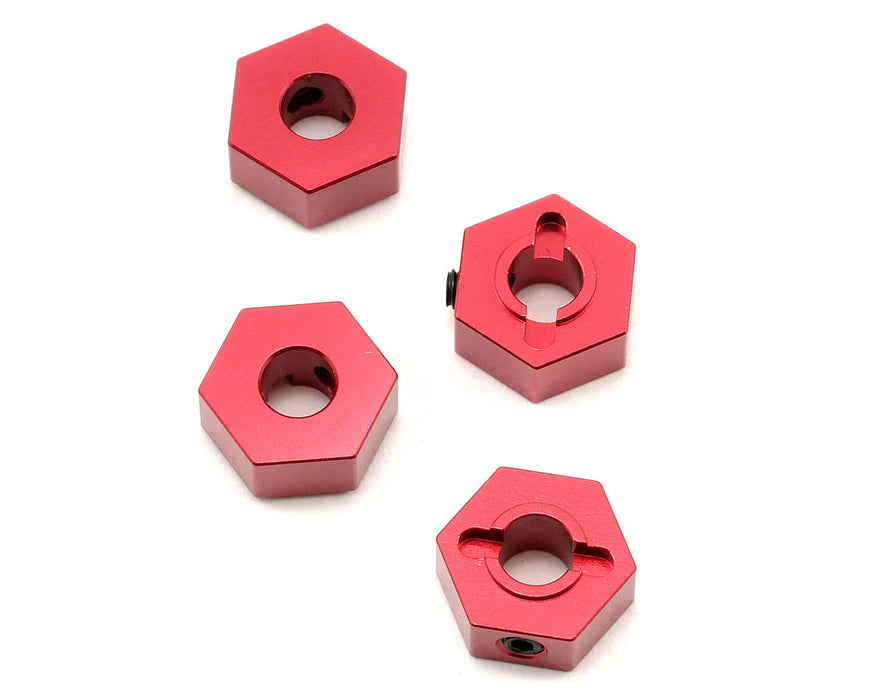 Adaptateurs hexagonaux en aluminium ST Racing Concepts 12 mm (rouge) (4) (Slash 4x4)