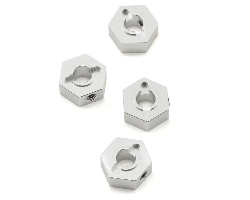 Adaptateurs hexagonaux en aluminium ST Racing Concepts 12 mm (argent) (4) (Slash 4x4)