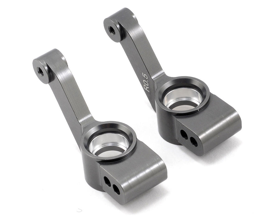 Supports de moyeu arrière en aluminium 0,5° ST Racing Concepts (Gun Metal) (2)