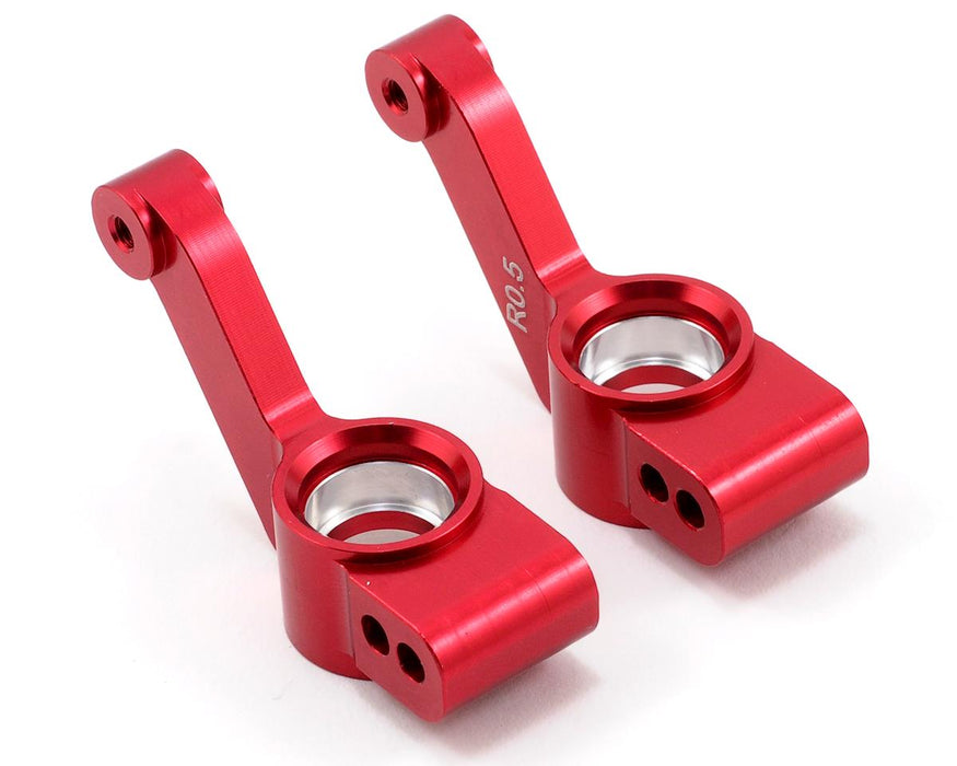 Supports de moyeu arrière en aluminium 0,5° ST Racing Concepts (rouge) (2)