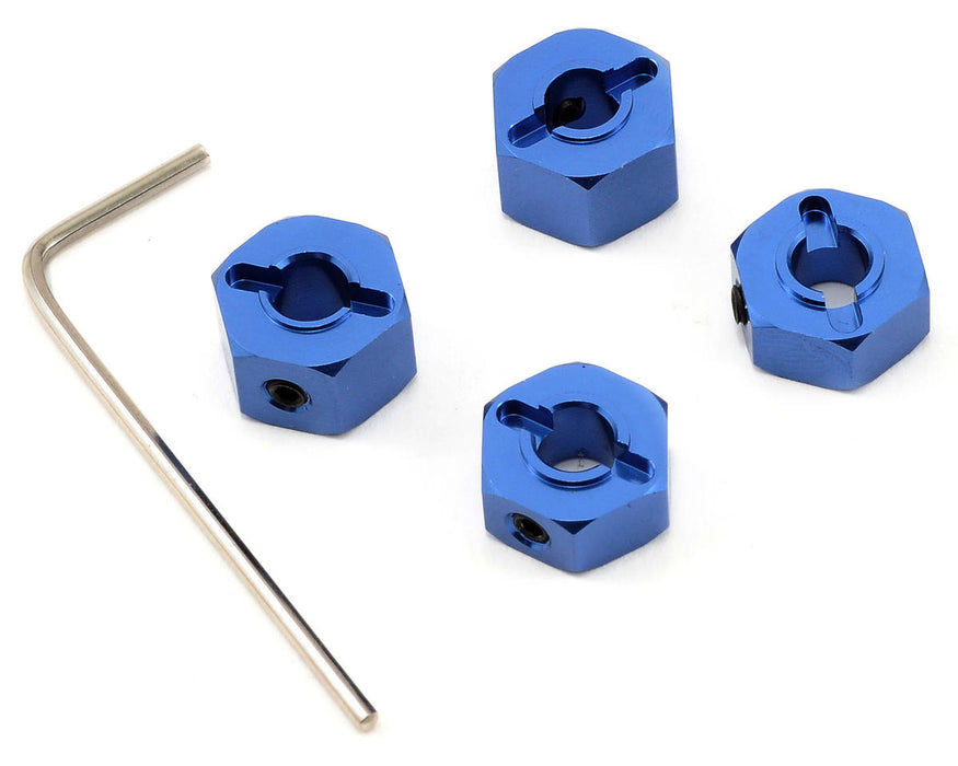 ST Racing Concepts Jeu d'hexagones de roue en aluminium 12 mm "Lock Pin Style" (Bleu) (4)