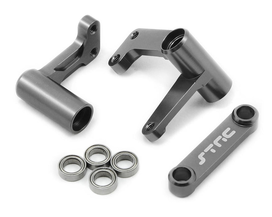 ST Racing Concepts Jeu de manivelles de direction en aluminium (avec roulements) (Gun Metal)