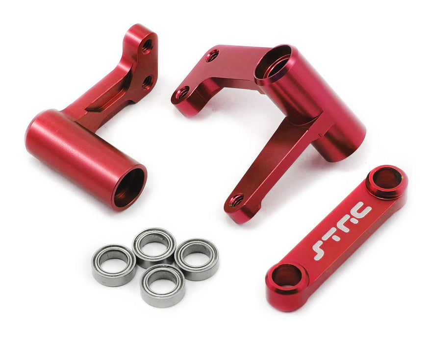 ST Racing Concepts Système de manivelle de direction en aluminium avec roulements (rouge)