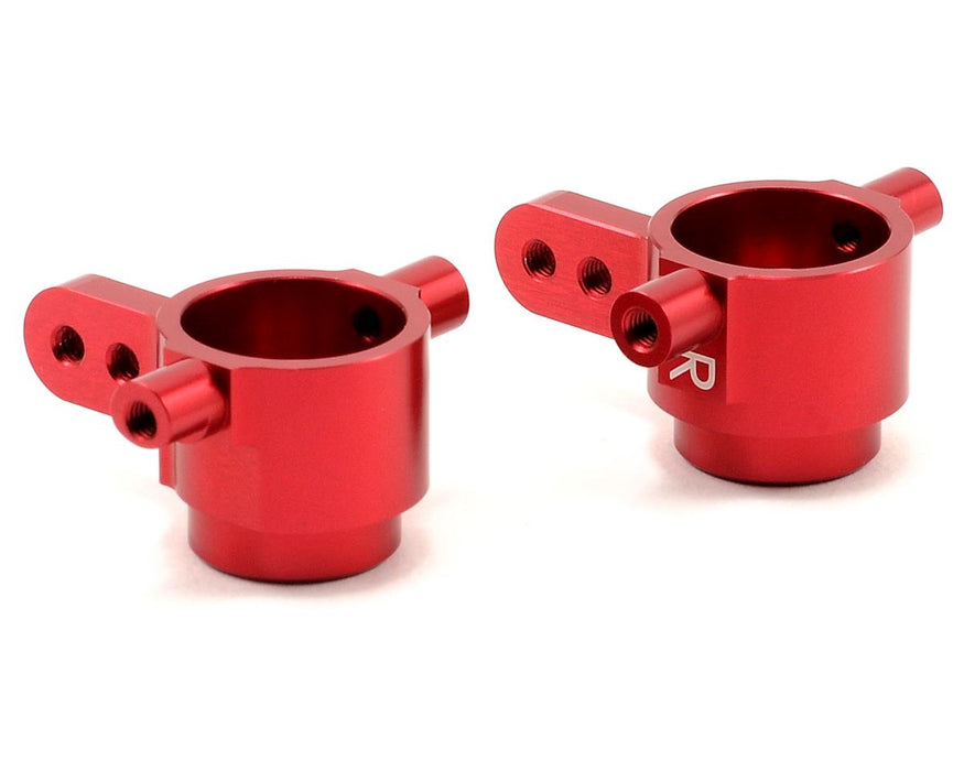 ST Racing Concepts Fusées d'essieu avant en aluminium (rouge) (Slash 4x4)