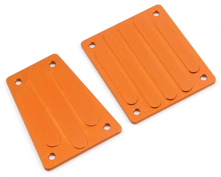 Plaques de protection avant et arrière en aluminium ST Racing Concepts Axial EXO (orange)