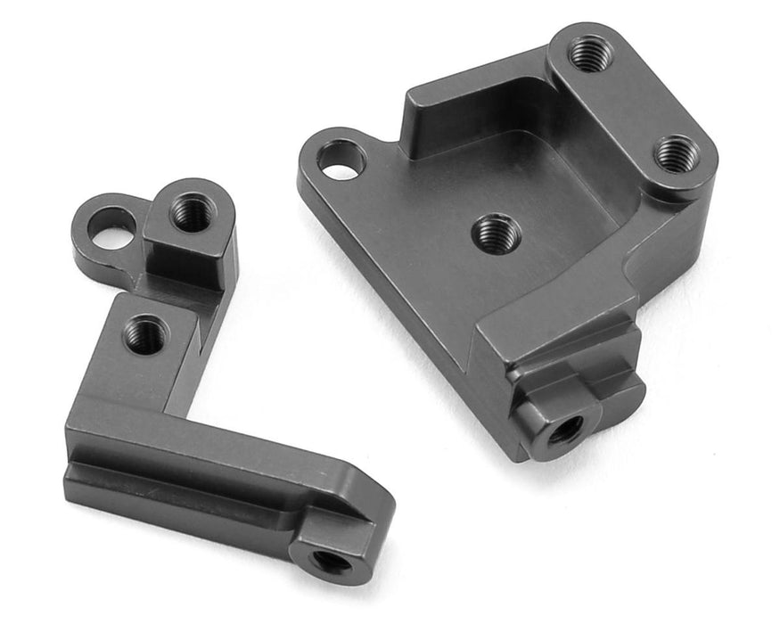 ST Racing Concepts SCX10 II Supports de montage de servo en aluminium (Gun Metal)