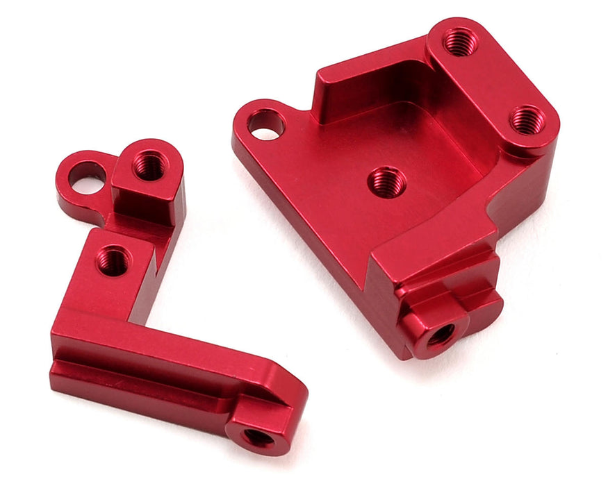 ST Racing Concepts SCX10 II Supports de montage de servo en aluminium (rouge)