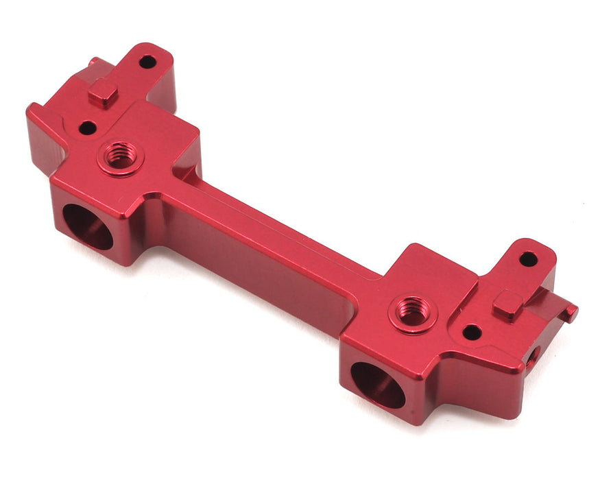 ST Racing Concepts SCX10 II Support de pare-chocs avant en aluminium/renfort de châssis (rouge)